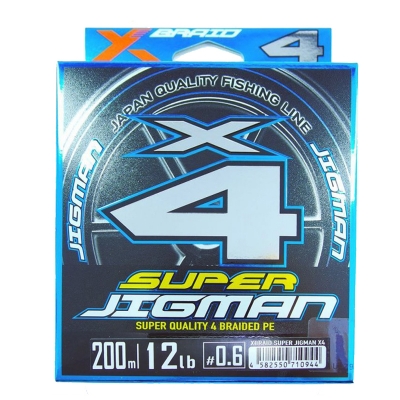 Шнур PE Yoz-ami X-Braid Super Jigman X4 200m 4Color #0.6 12lb