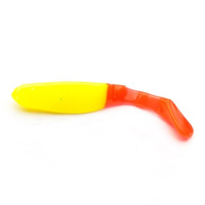 Силиконовая приманка Mann's Flipper 90 цв. лимон с огнен хвост (упак 6шт) Flipper90_17