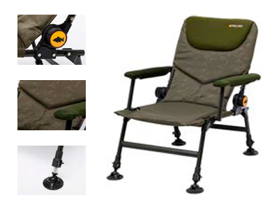 Кресло карповое Prologic Inspire Lite-Pro Recliner Chair With Armrests, габ. 47x40x52см, вес 6.3кг, груз-ть 140кг, высота 33-43см, арт.64160