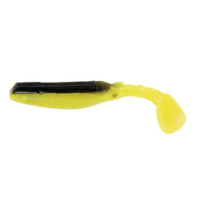 Силиконовая приманка Mann's Flipper 90 цв. лимон с черн спин (упак 6шт) Flipper90_39