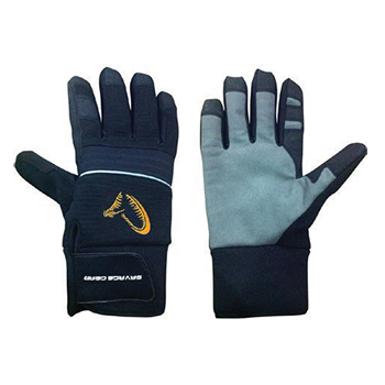 Перчатки зимние Savage Gear Winter Thermo Gloves Black Grey черно-серые, р.XL, арт.49403