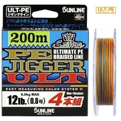  Шнур плетеный Sunline PE Jigger ULT (4braid) 200m #1.0/16lb
