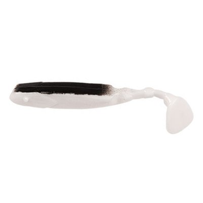 Силиконовая приманка Mann's Flipper 90 цв. белый с черн спин (упак 6шт) Flipper90_31