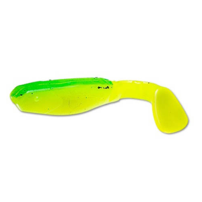 Силиконовая приманка Mann's Flipper 90 цв. лимон с ярко-зелен спин (упак 6шт) Flipper90_103