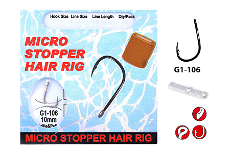 Кр. Gamakatsu с поводком BKS-Micro Stopper Hair Rig #14