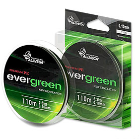 Шнур Evergreen 110m 0.12mm т.зел.