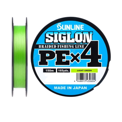 Плетёный шнур Sunline Siglon PEx4 Light Green 150m #2.0/35lb