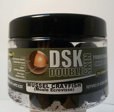 Бойлы 18mm 250gr DSK  Mussel Crayfish  пылящая оболочка