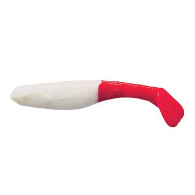 Силиконовая приманка Mann's Flipper 90 цв. белый с красн хвост (упак 6шт) Flipper90_14