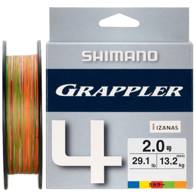 Шнур Shimano Grappler 4 PE 10m x 5 colors LD-A62W 200m #1.2  10 kg