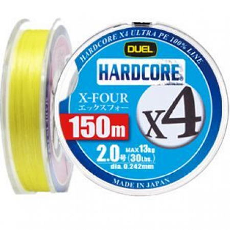 Шнур Duel Hardcore X4  #1.5  150m H3277 - yellow