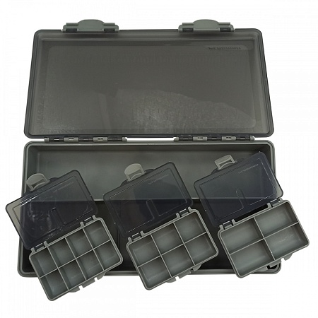 FLAGMAN Коробка фидерная с 3 коробочками для аксес. 340x180x60мм  FG7704