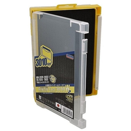 Коробка для приманок 2стор. Meiho RunGun Case 3010W-2 205x145x40 с вкладышами, желтая