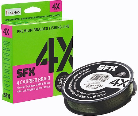 Леска плетеная Sufix SFX 4X #0.6 135м 0.128мм (зеленый)