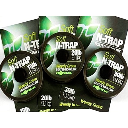 Поводк.материал N-Trap Soft 15lb Weedy Green KN01