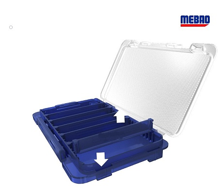 Коробка Mebao "Slim" (Docking Systim) lure game cace 175x105x18 mm синяя