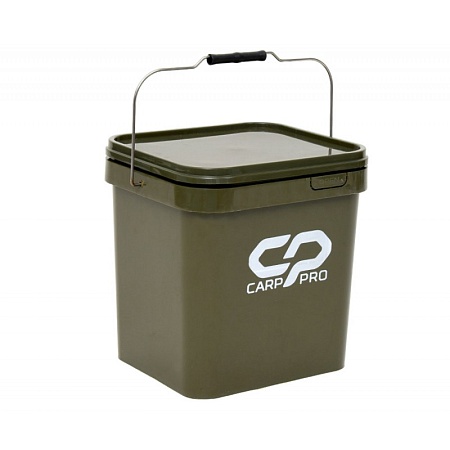 CARP PRO Вeдро квадратное пластиковое 17л темно зеленое   CPSB17L